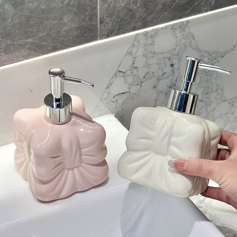 Soap Making Box - Cute Bow Press Separated Ceramic Bottle