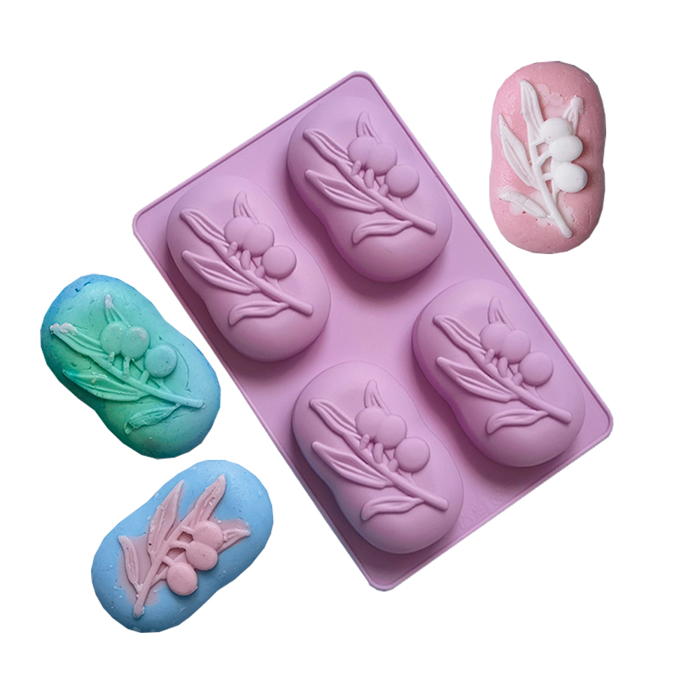 4 Cavities Oval Olive Tree Sil - Soap Making Things review and price