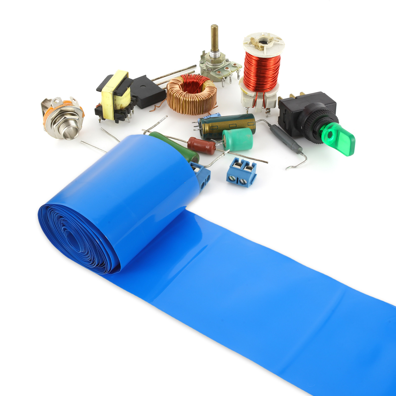 1 Roll Heat Shrink Tubing Blue - Shrink Wrap Pvc review and price