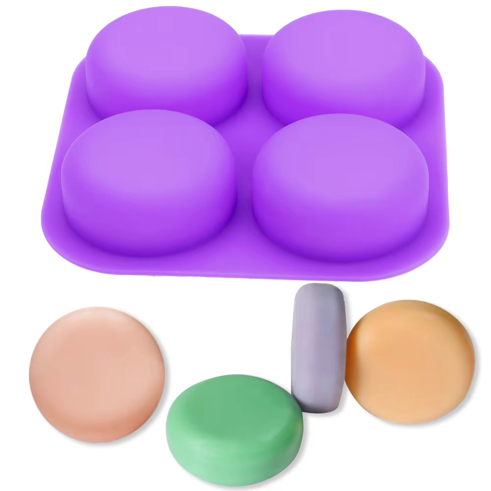 1-2 PCS 4 Cavity Reusable Roun - Soap Making Things review and price