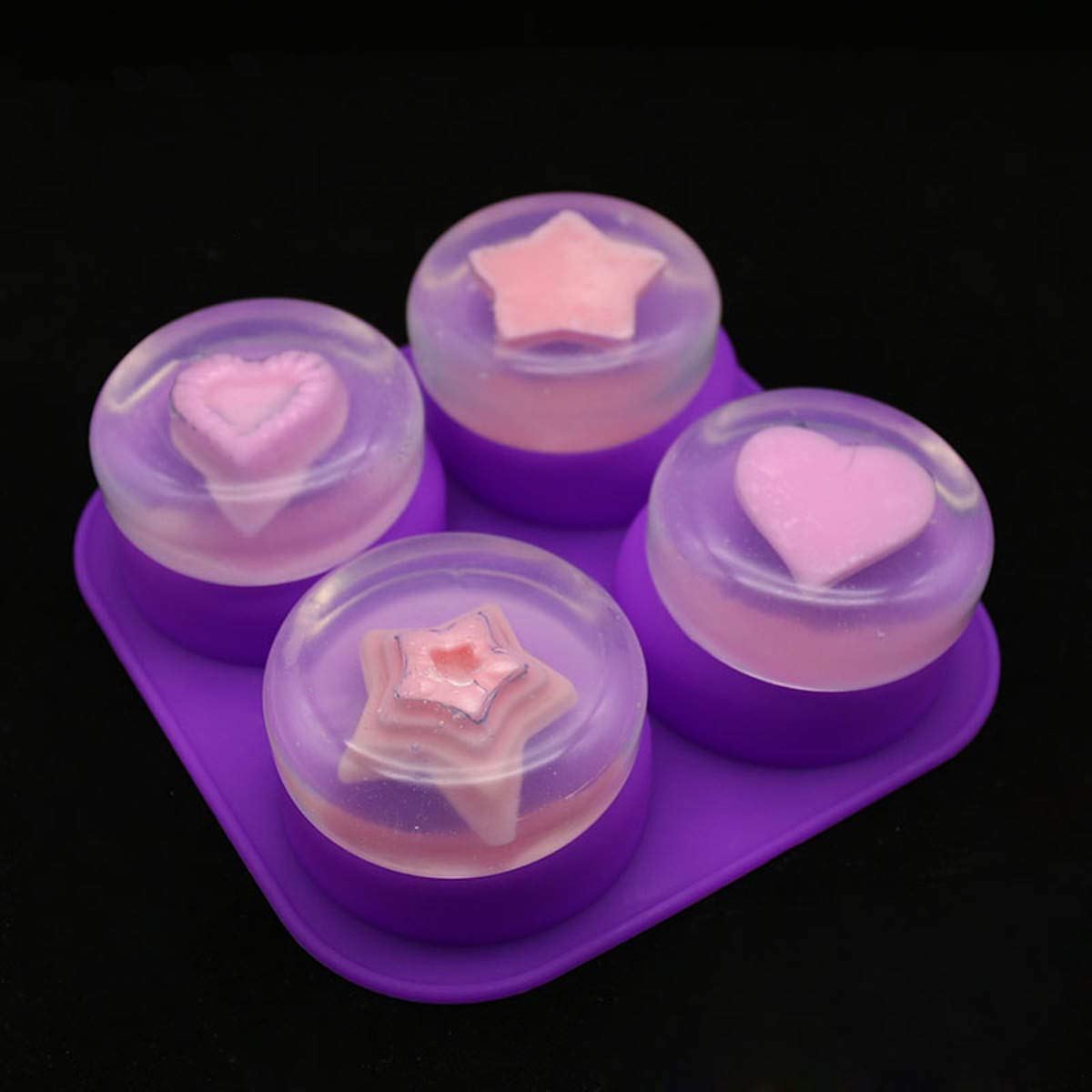 1-2 PCS 4 Cavity Reusable Roun - Soap Making Things review and price