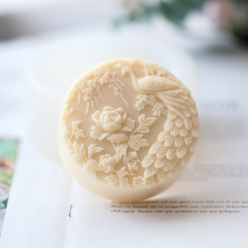 Peacock Flower Pattern Silicon - Soap Making Things review and price